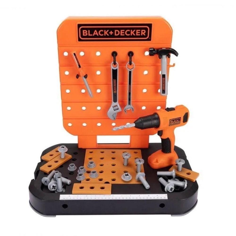 New Black & Decker 40 PC Portable Tool Set Junior Tabletop Workbench Tool Set